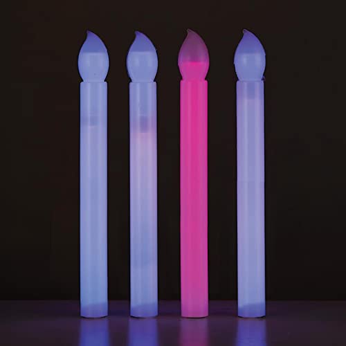 Trinity Church Supply Advent Glow Stick Candles sets Smokeless Taper Hand Poured Wax Candles Perfect for Special Occasions, 5/8 Dia. x 6 Height, Pack of 4