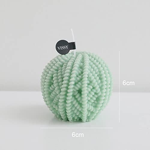 ATORSE® Ball Of Yarn Candle Small Ins Bedroom Office Nursery Decor Dessert Candle Green