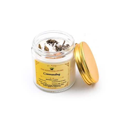 The Remedial Store Healing Ritual Money Candle | Luxury Fragrance | Therapy Candle | Glass Candle | Jar Candle | Soy Wax Candle | Smokeless Wax Candle | 30 Hours Burning Time (Commanding)