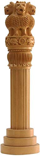 Wooden Ashoka Pillar - Ideal for Office & Home Decor Showpiece - Best for Gifting - 10 Inch