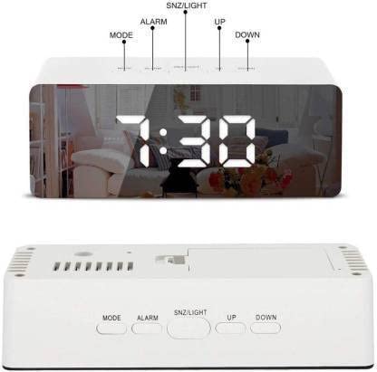 JAZAM Mirror Finish Digital Clock (Rectangle) with Dual Power Option