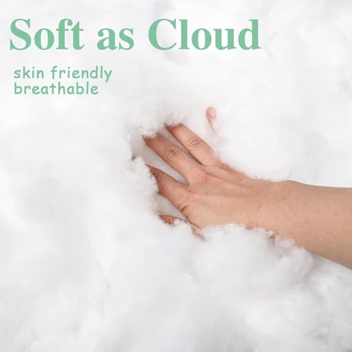 Perfect Sleeper Premium 1kg Polyester Fiber Filler: Cloud-Like Softness for Pillows, Soft Toys, and Crochet Projects - Ideal Synthetic Alternative to Cotton with Durable Resilienc