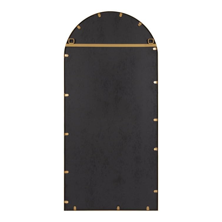 VENETIAN IMAGE Metal Arched Wall Mirror 19x40 Elegant Home Décor for Entryway, Hallway, Living Room (Gold)