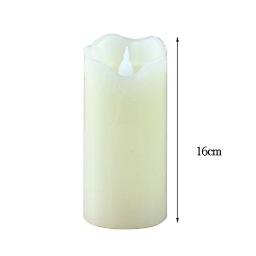 ATORSE® Electronic Oblique Edge Led Flameless Swing Flickering Candle Light 5X16Cm