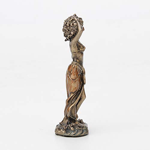 Veronese Design 3 1/2 Inch Oshun Santeria Orisha Goddess of Love, Beauty and Marriage Cast Resin Hand Painted Antique Bronze Finish Statue Home Decor