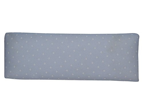 The White Willow Rectangle Memory Foam Lumbar Back Pregnancy Support Cushion Maternity Body Pillow for Sleeping with Blue Pillow Cover - 10" X 30"