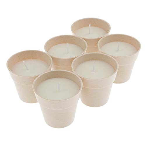 THE STYLE SUTRA 6 Pieces Scented Candle Natural Soy Wax Portable Candle White