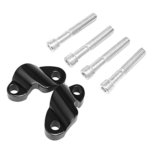 LOOM TREE® Motorcycle Aluminum Handlebar Riser Kit For Harley Sportster 1200X Black | 1 Pair Bar Mounts And Bolts