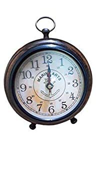 Decor Instruments Wall Clock 6 inches Table Desk Antique Wooden Clock