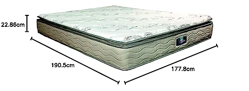 Boston Classic 9 Inch Bonnell Spring Pillow Top King Size Mattress (75 x 70 x 9 inches)