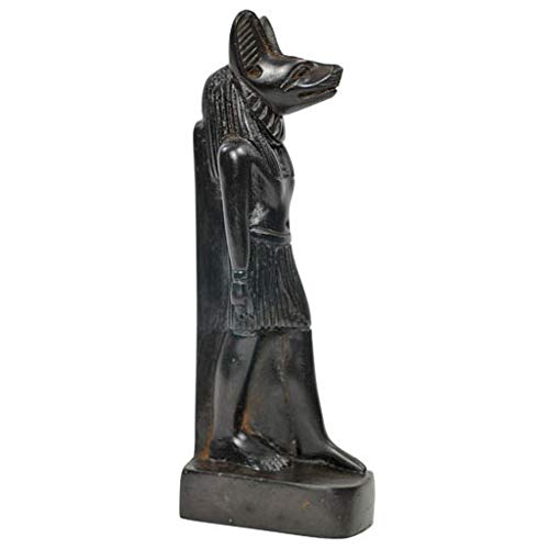 Discoveries Egyptian Imports - Anubis Miniature Standing Statue - Black, 4.75" Tall - Made in Egypt