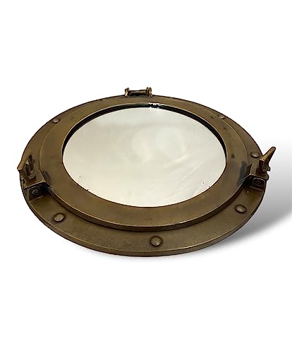 SEA VINT Nautical Decor 11" Mirror Porthole Antique Finish Wall Hanging