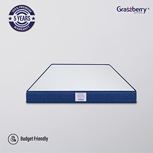 Grassberry Dual Sided Medium Soft Mattress (72x66x4) Queen