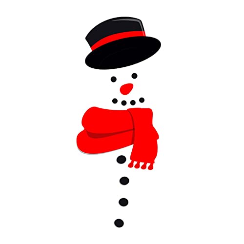 T.O.G. Snowman Refrigerator Sticker Expression Waterproof Christmas Festival Party Decor Ct004