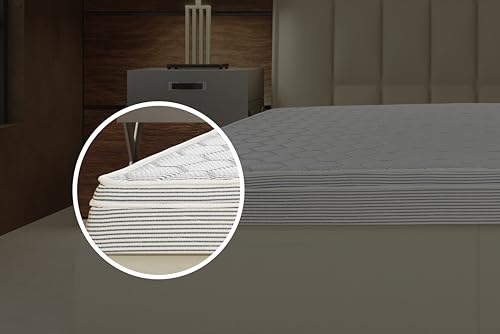 SleepMax Restino Comfort Pocket Spring Mattress — Dual-Coil Technology | Contour | Increased Range of Motion | Relieve Pressure Points | Luxury Comfort | 7 Years Warranty | (72X48(8 inches), Double)