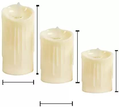 The Decor Affair Smokeless Dripless Eco Friendly Home d�cor LED Candle Lights Pack of 3 Candle (White, Pack of 3).