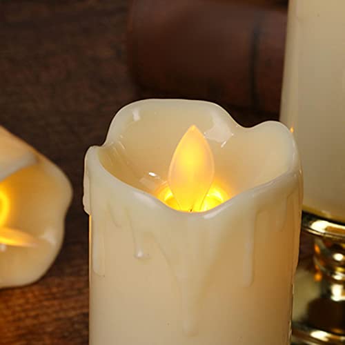 ATORSE® Flameless Candle Flickering Votive Candles Tealight Decor for Desk Festival 7Cmx14Cm