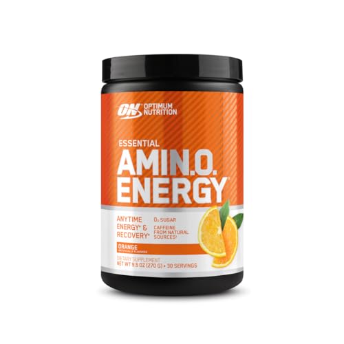 Optimum Nutrition (ON) Amino Energy - Pre Workout with Green Tea Extract, BCAA, Amino Acids, Green Coffee Extract, Energy Powder - Orange Cooler, 30 Servings