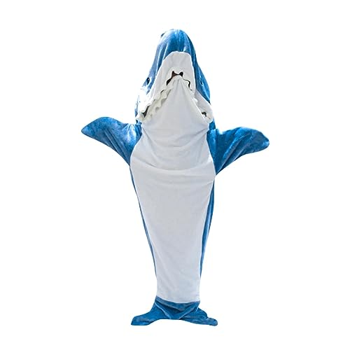 UJEAVETTE® Shark Blanket Parties Plush Funny Clothing Comfortable Cosplay Shark Costume L