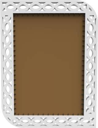 VAS Collection MDF Mirror Frame Fro Wall Decor,Bedroom,Living Room,Bathroom & Hallway,21"x16"(White)