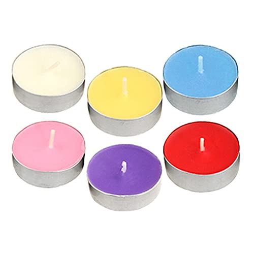 ATORSE® 10Pcs Smokeless Round Tealight Candles 3.5X1Cm White