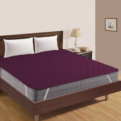 Jaipur Linen Water Resistant & Dustproof Mattress Protector California King Bed Size 72 Inch X 84 Inch -Purple