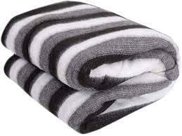 Harbell Home Single Bed Polar Fleece Blanket, (60 x 90 inch),Black White, Set of 2