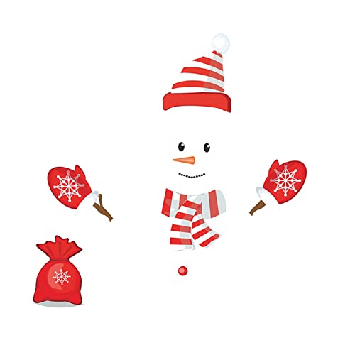 T.O.G. Snowman Refrigerator Sticker Expression Waterproof Christmas Festival Party Decor Ct001