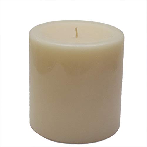 Unscented Round Pillar Candles, 4x4 Inches