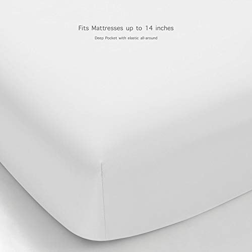 Full, White : Luxe Bedding Bed Sheet Set - Brushed Microfiber 2000 Bedding - Wrinkle, Fade, Stain Resistant - Hypoallergenic - 4 Piece - Unique Christmas Presents for Family (Full, White)