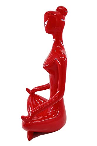 Creative and Abstract Beauty Yoga Figures and Figurines,Yoga Girl/Woman Statues Sculptures Modern Home Desktop Decoration 13.8" inches Tall