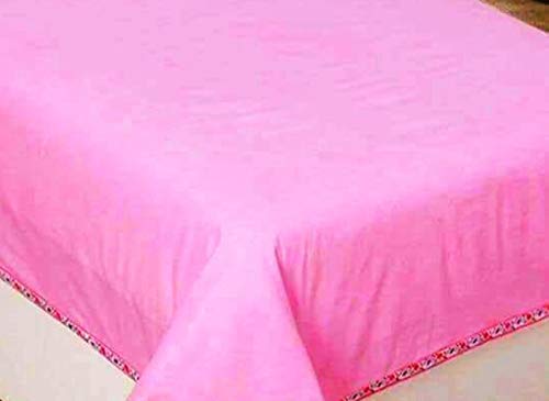 Pahwa's Handloom House Topsheet 100% Cotton Soft Beautiful Single Bed Size Skin Friendly Summer Blanket/Khes/Dohar/Top Sheet Set/Chadar. (Pink)