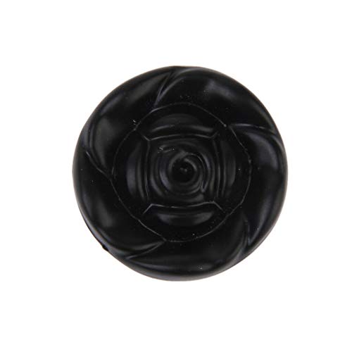 EN-VOLANT Black Round Rose Cabinet Drawer Bin Door Furniture Knob Handle Pull Hardware