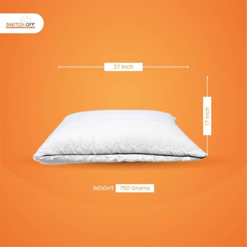 Switch-off Smart Adjustable Mush Premium Pillow,Discover The Perfect Pillow for Your Best Night's Sleep (17X27Inch) (Pack of 6)