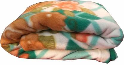 TRUE VALUA Printed Fleece Blanket for Winer (Green, Single)