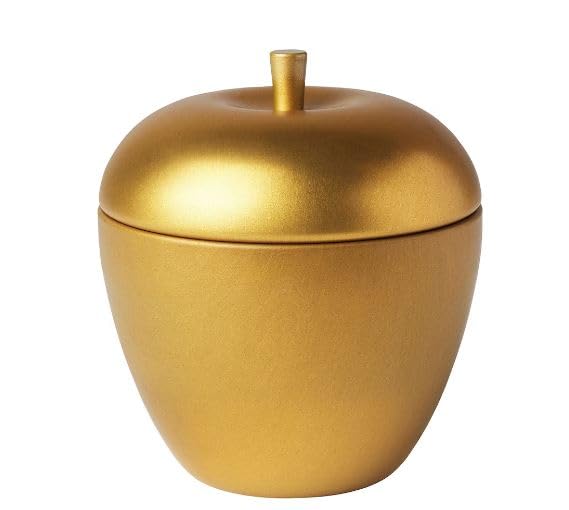 Uppfylld Vinterfint Scented Candle in Metal tin, Apple-Shaped/Winter Apples Gold-Colour, 24 hr