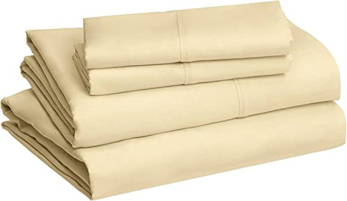 EnvioHome Microfiber Solid Sheet Set - 4 Pc - Cream/Beige, Full