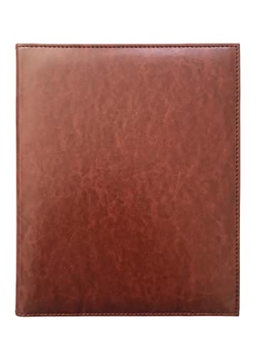 NJ OVERSEAS Leather Certificate Holder,Degree Folder,Diploma Cover Holds 8.5" X 11.5" Paper : Brown