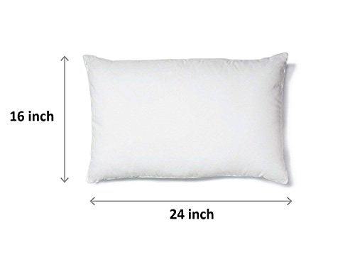 Urbane Home Luxurious 2 Piece Microfibre Pillow Filler (White, 16x24 inches)