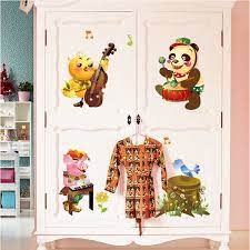 JAAMSO ROYALS Animal Concert Cartoon Vinyl Self Adhesive Peel and Stick Home Décor and Waterproof Wallsticker (60CM X 90CM)