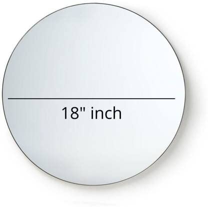 WINDOW Adinath Creators Frameless Round Mirror 18" inch Bathroom Mirror  (Round)