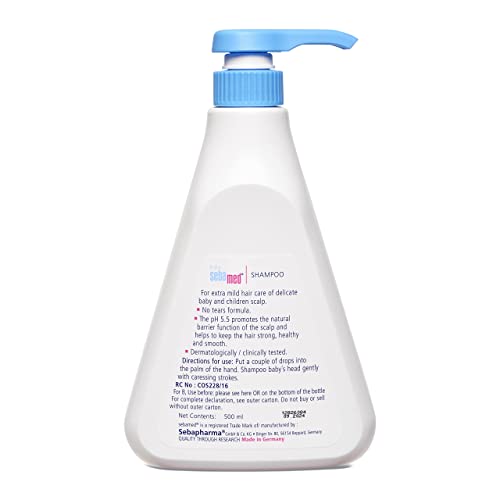 Sebamed Baby Shampoo 500ml|Ph 5.5| Camomile|Natural moisturisers|No tears formula|For delicate scalp