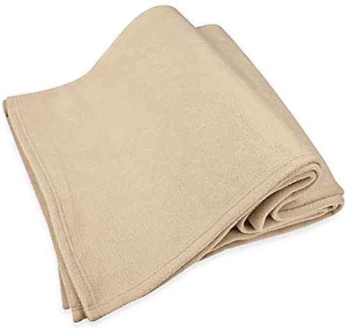 N G PRODUCTS® Single Bed Soft Touch Light Weight Polar Fleece Blanket||Warm Bedsheet for Light Winters,Summer/AC Blankets for Home- Cream (60 * 90 inches)