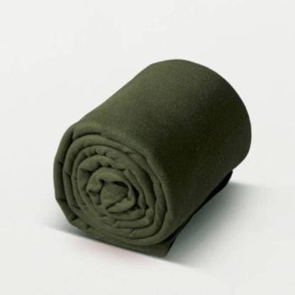 IVAZA 300 TC All Season Solid/Plain Lightweight Polar Fleece Double Bed Blanket (230 x 230 cm) Green Blanket Double IV6