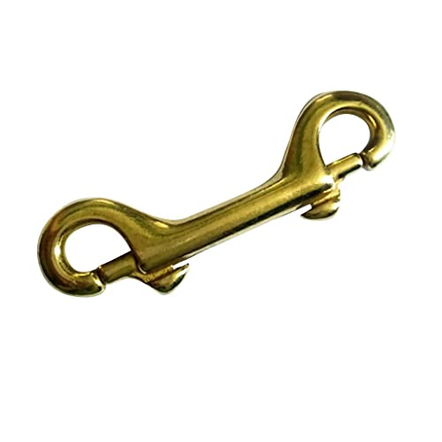 bnf® Double End Clip Snap Hook Brass Heavy Duty 3.5" for Luggage Strap Keychain | Water Sports | Scuba & Snorkeling | Other Scuba & Snorkeling