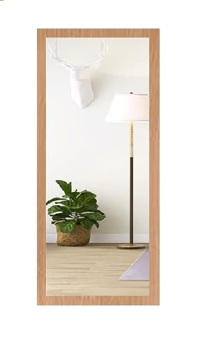 SEVEN HORSES Wall Mirror Full Length for Dressing Room,Living Room,etc (Size 15X40 Inch) (Light Brown)