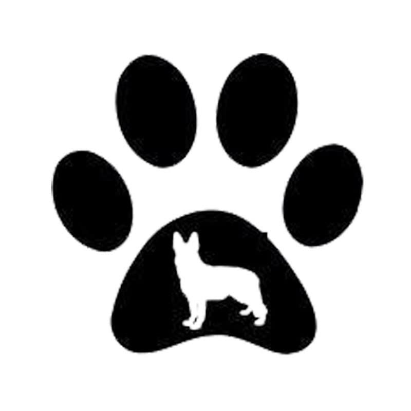 GADGETS WRAP Vinyl Wall Decal Sticker Paw Print German Shepherd Vinyl Decal