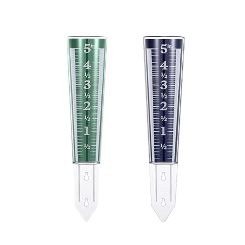 ATORSE Garden Rain Gauge Lawn Courtyard Patio Decorative Stake Water Measuring Tool Blue
