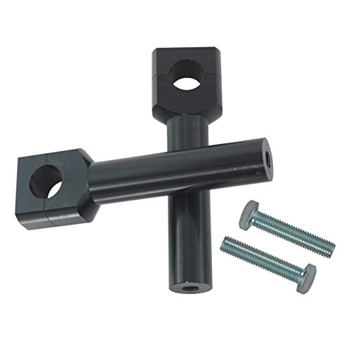 LOOM TREE® Motorcycle Handlebar Riser Kit 22/25Mm Universal For Moto Black 22Mm | 2 X Handlebar Clamps 2 X Riser Bolts