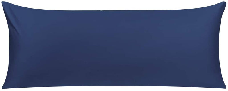 H B MSALA (DEVICE) Microfiber Luxury Full Body Pillow Insert - Ultra Soft Body Pillow For Sleeping - Breathable Long Bed Pillow Insert, 20"X54" (Navy Blue)